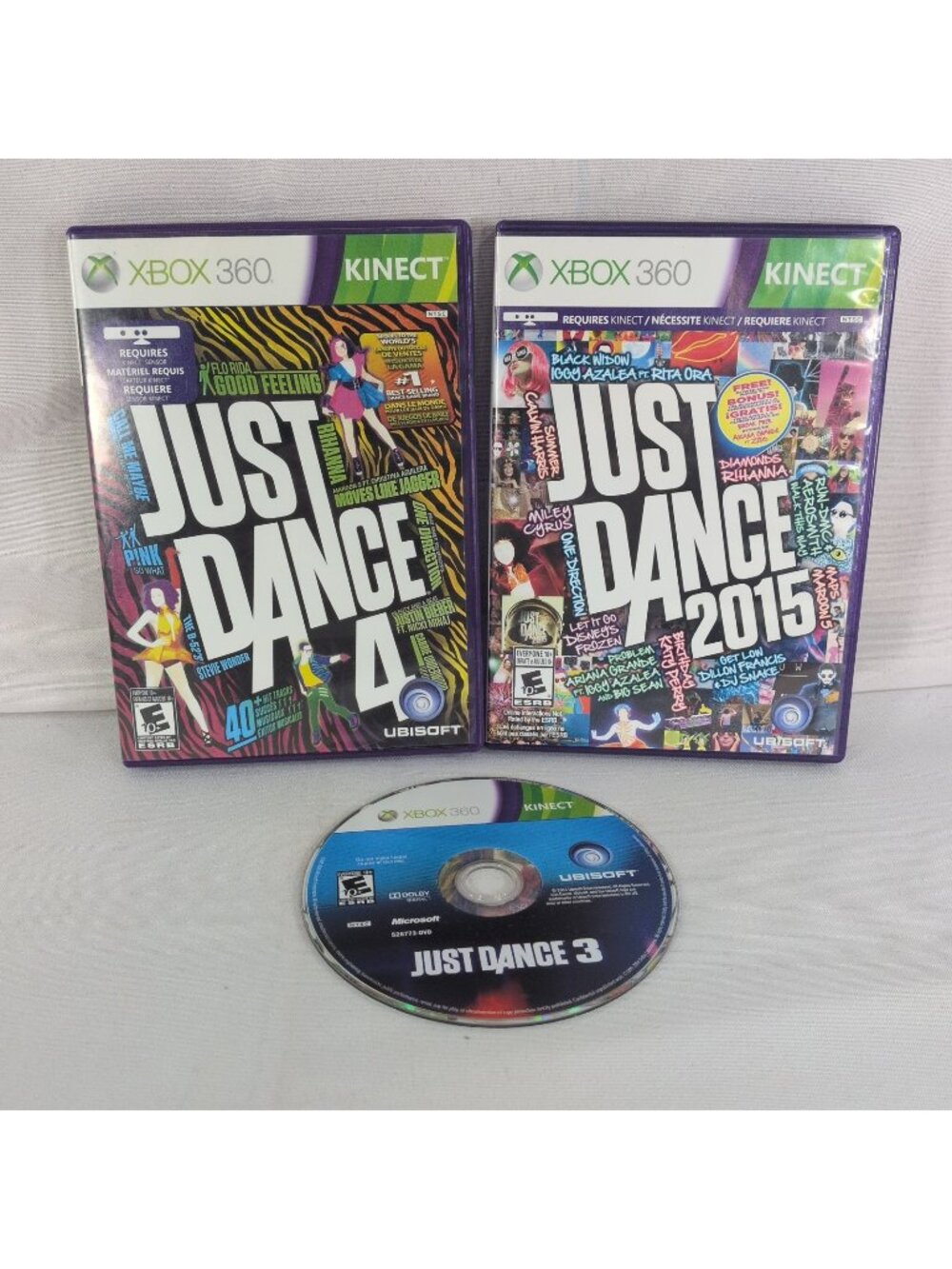 Just Dance Lot 3 4 2015 Xbox 360 Tested Manual See Description